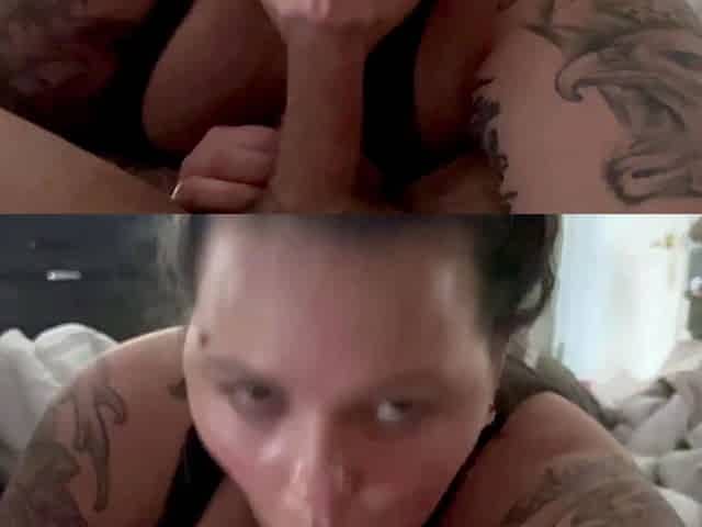 Sucking dick and balls till he cums in mouth