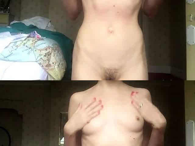 Amateur redhead masturbates then gives a blowjob