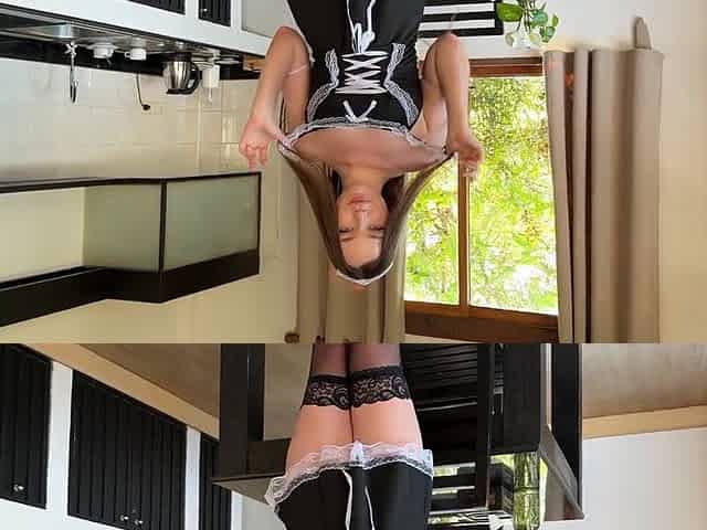 Wicked Maid Bangs Herself in the Kitchen during the time that no One is Watching and has a ...