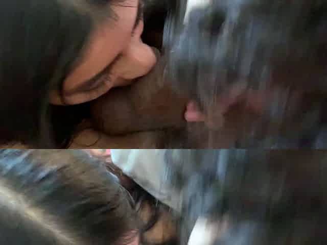 Hot amateur blowjob threesome