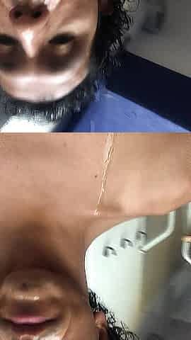 Taking shower after sucking a weenie and cumming on my face