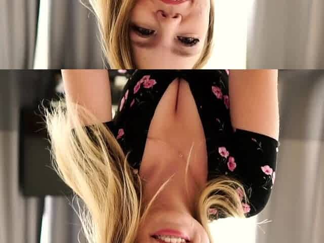 Yummy blonde love make rimjob, she give sperm on tits!