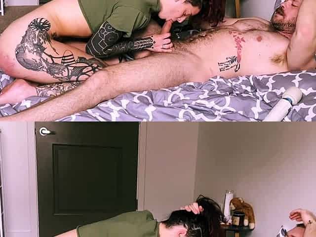 Brunette hardcore blowjob