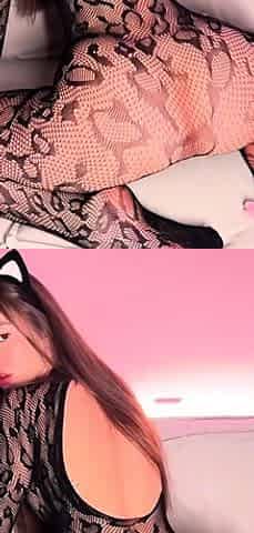 SolaZola Nails Herself With Glass Dildo In Black Fishnet