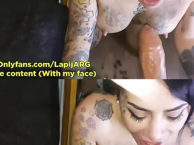 POV: Breasty Argentinian tattooed, jock sucks large amateur homemade