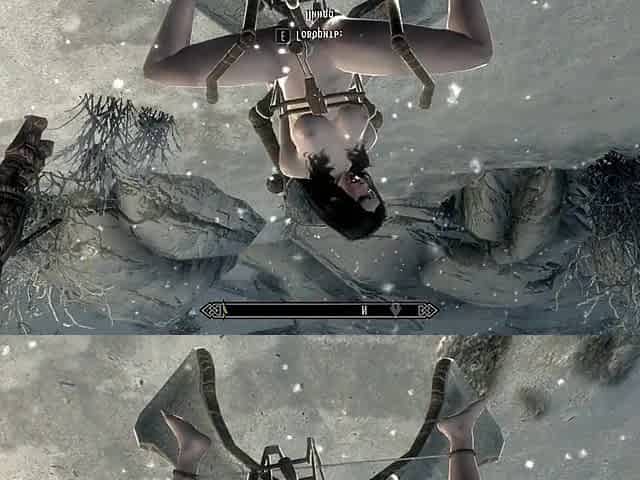 Lesbo sex in the snow in Skyrim Full version