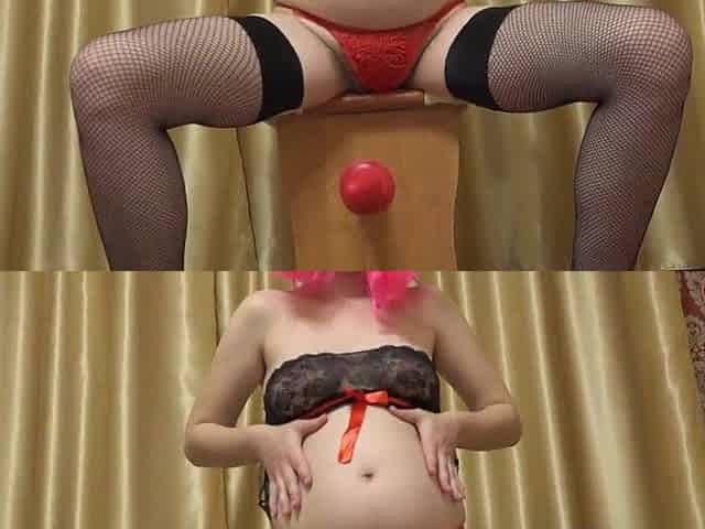Preggy mother i'd like to fuck with a hirsute vagina masturbates with a sex-toy.