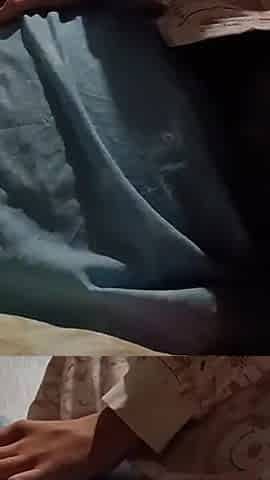 Super Skinny Girl Rubs Her Pussy on a Pillow and Cums Quickly so Her Parents Don't Catch Her