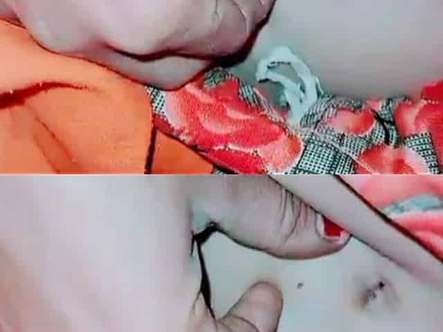 She Is Secretly Enjoying a Lot, Pressing Her Hot Boobs, Pressing Her Pussy, Extracting Its Juice and Masturbating with Her Hands