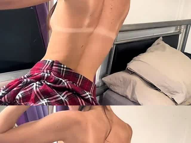Horny student asks for anal creampie and gets first portion