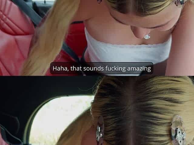 Altgirl Got in the Car and Started Sucking Dick and Sitting on It with Her Wankers