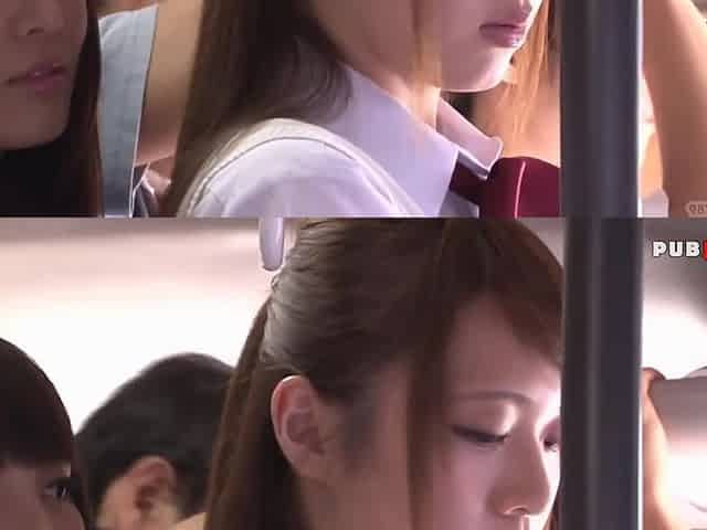 Japanese Babe been made to squirt in a crowded bus