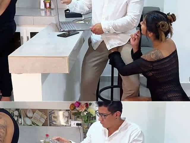 Bully Made Him Do His Homework and the Nerd Fucked His Girlfriend in Front of Him!!