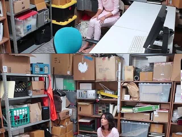 Submissive young latina secretary gets caught in office and