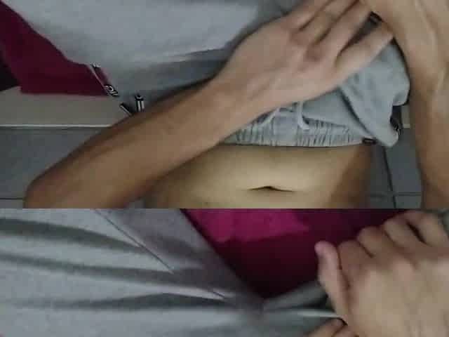 Great tugjob with the almost any intensive jizz flow after exercise
