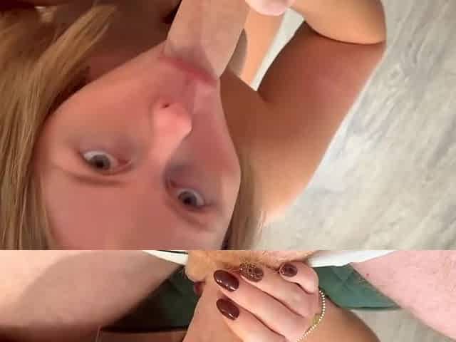 Petite Blonde In Petite, Natural Blonde Gives Great Head