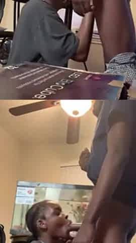 Black blows on bbc and gets fucked hard