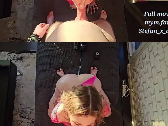 Bombeshell Bellehaze Gets Fucked In Her Hot Ass By A Sex Machine While She Sucks Me Off
