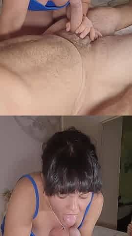 Horny Stepmom Teaches Stepson How to Cum Inside Her Big Hairy Pussy