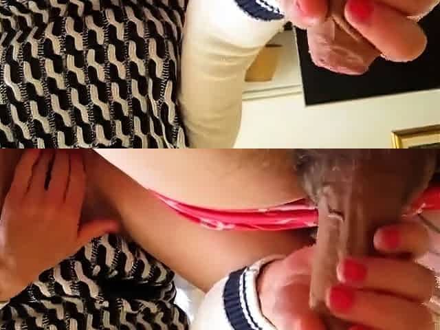 Handjob by Auntie