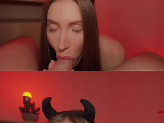 Succubus girl taking his soul ot through his dick with her big ass