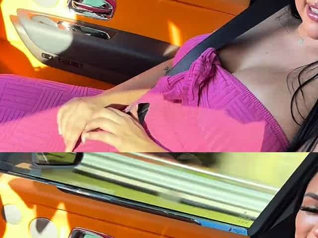 Super thick Latina gets picked up and fucked in Rolls Royce