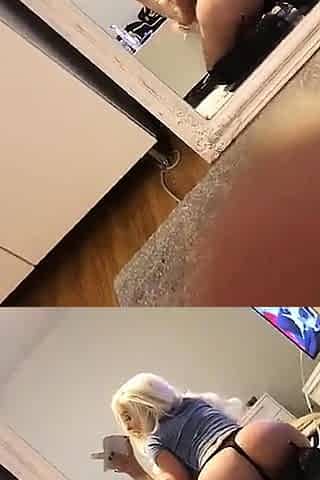 USA sexiest blonde pregnant big boobs beauty webcam show