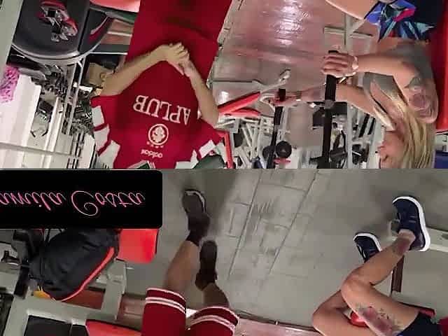Screw at the Gym - Instructor Touched the Penis on the Blond Complete No Red