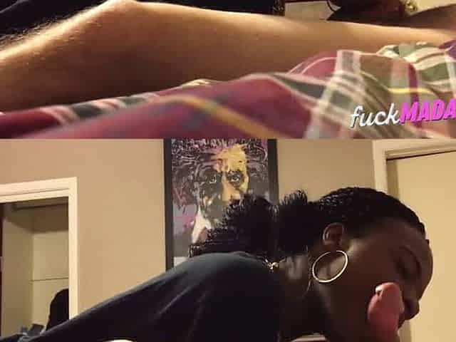 Black Amateur's Blowjob