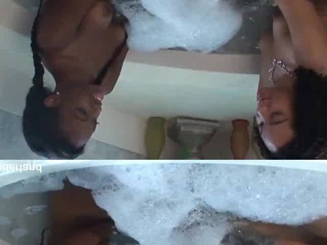 Sierra and Pixie Bathtub Lesbo Play