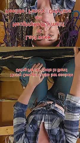 Wicked Redhead Cowgirl Bangs butthole Using farrier tool gaping anal opening!