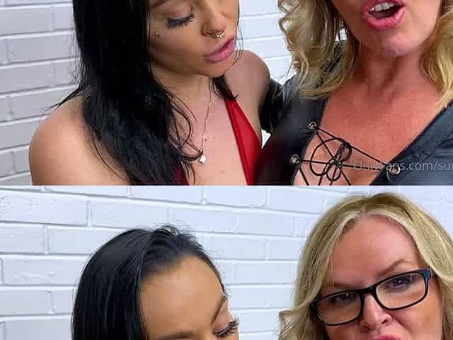 Lesbian big boob MILF Leya Faclon
