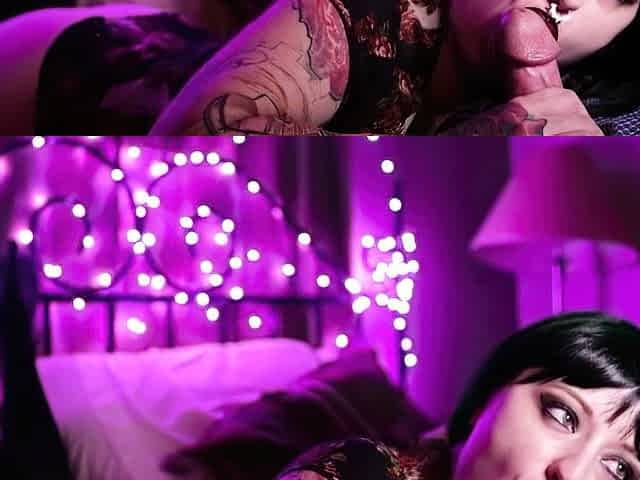 POV blowjob amateur eurobabe in red devil lingerie