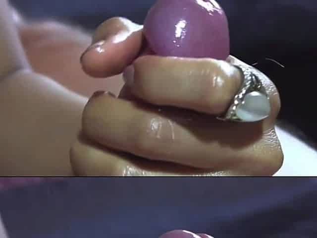 Slow Oil Edging Handjob. Girl Finish Him