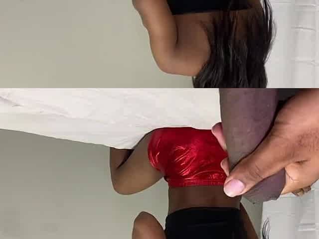 Caught my hot Ebony stepmom fapping and pull out my BBC for her