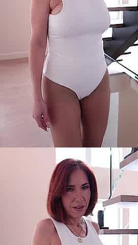 Seductive mother I'd like to fuck in White Bodysuit: Slow Tease