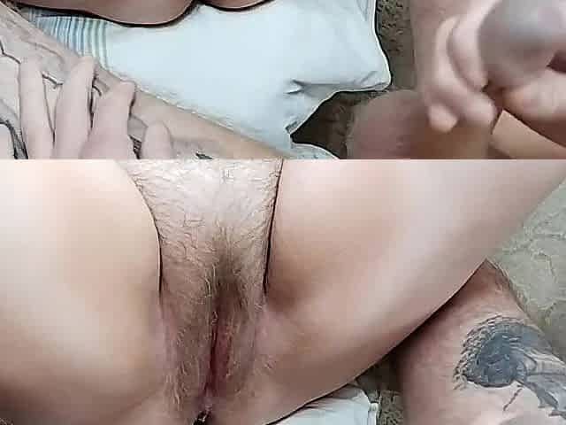 I Stroke My Shlong and Cum on My Mother-in-law's Large Bushy Snatch