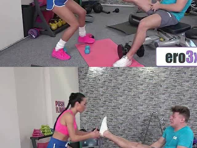 Hardcore Training Session Ends with Cum Overspread Abs