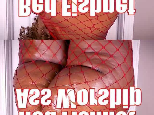 Booty worship - Red fishnets Preview