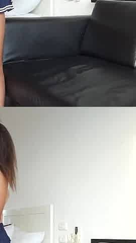 Johntronx - Skinny Girl in Highschool Uniform Meets My Hard Dick and Balls