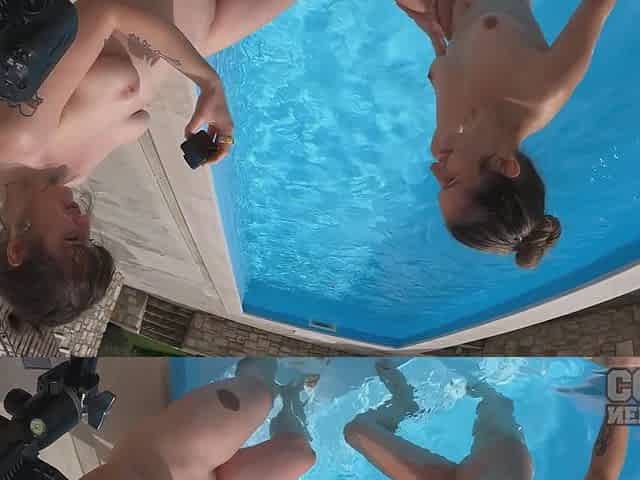 Sofie With Josie Skinny Dipping Private Pool Cold Water Hot Bodies