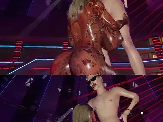 Silicone large breast blond hotty with large lips and tatoo anal-act of love