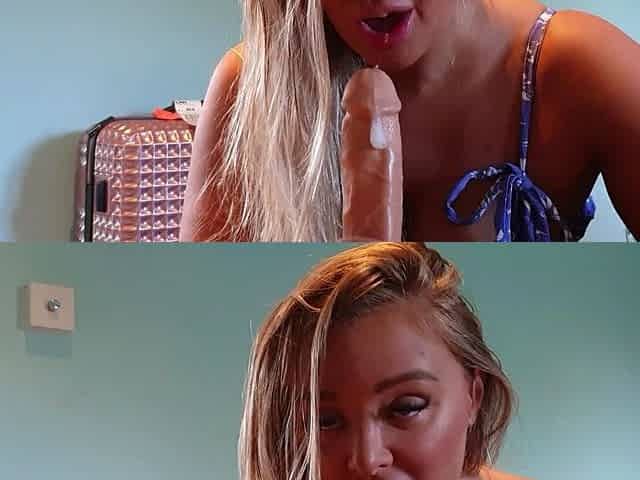 Warning Fantastic blonde big cock blowjob and cumshot