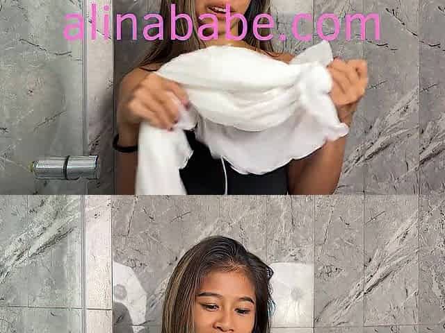 Hawt Amateur Teen Dancing During the time that Taking A Washroom