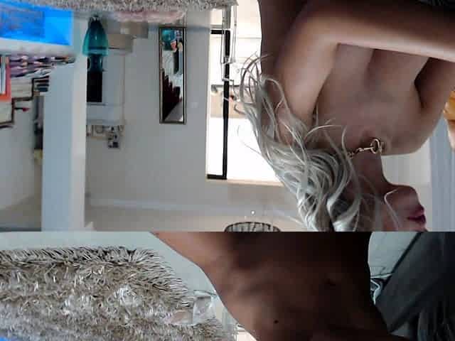 Horny big boobed fat chubby busty blonde