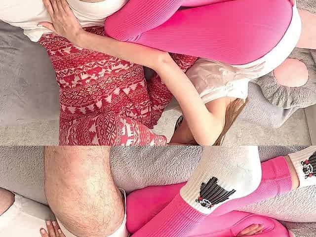 Made her squirt in leggings - Double creampie