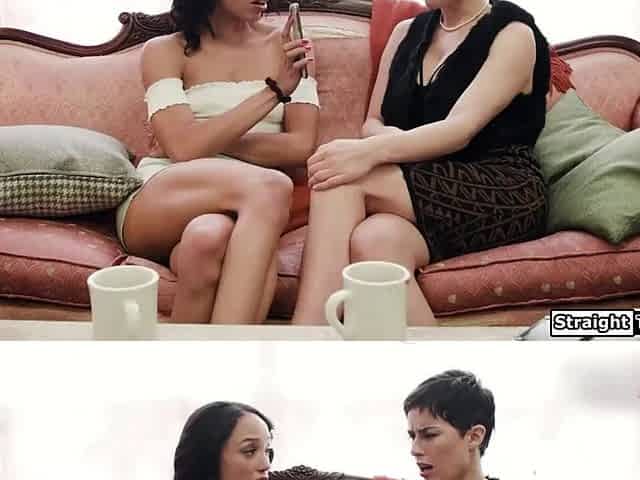 That babe puts her fingering inside her bffs vagina during the time that they kiss