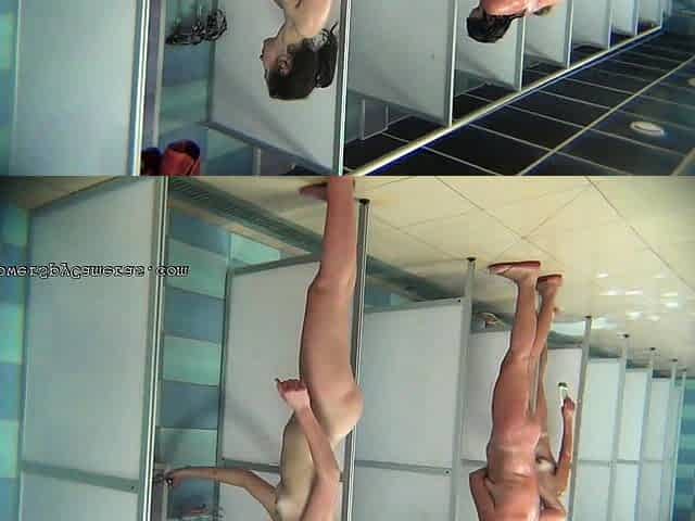 Hidden camera in the public shower