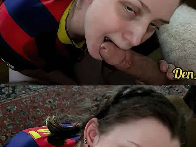 sex with cute nasty gal on bed with anal