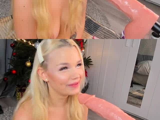 AMATEUR BIGTIT BLONDE TEEN MASTURBATES IN STALKINGS